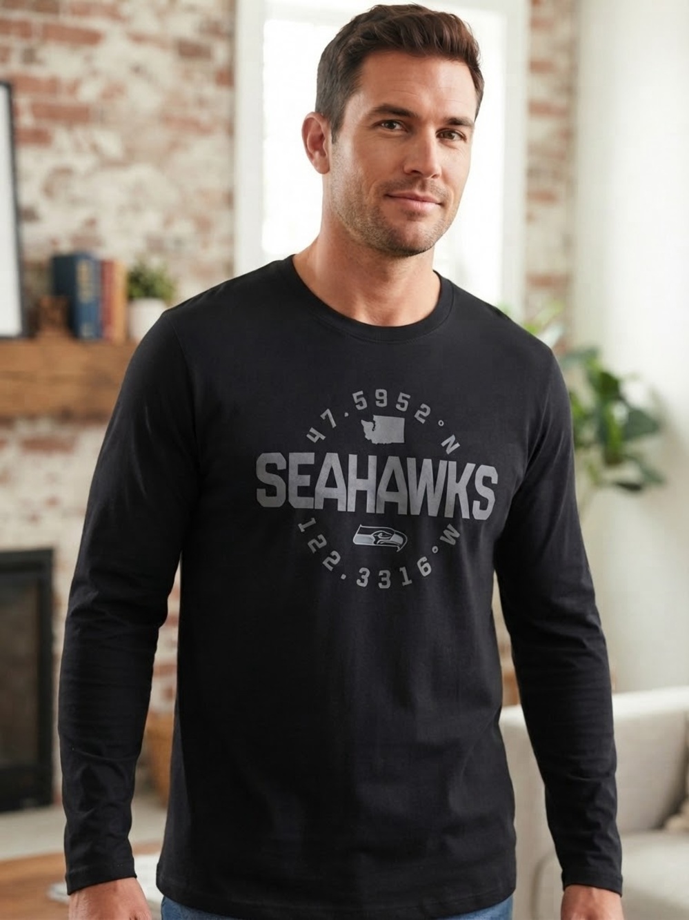 Seattle Seahawks NFL Team Apparel Long Sleeve T-Shirt - Size Large NWT